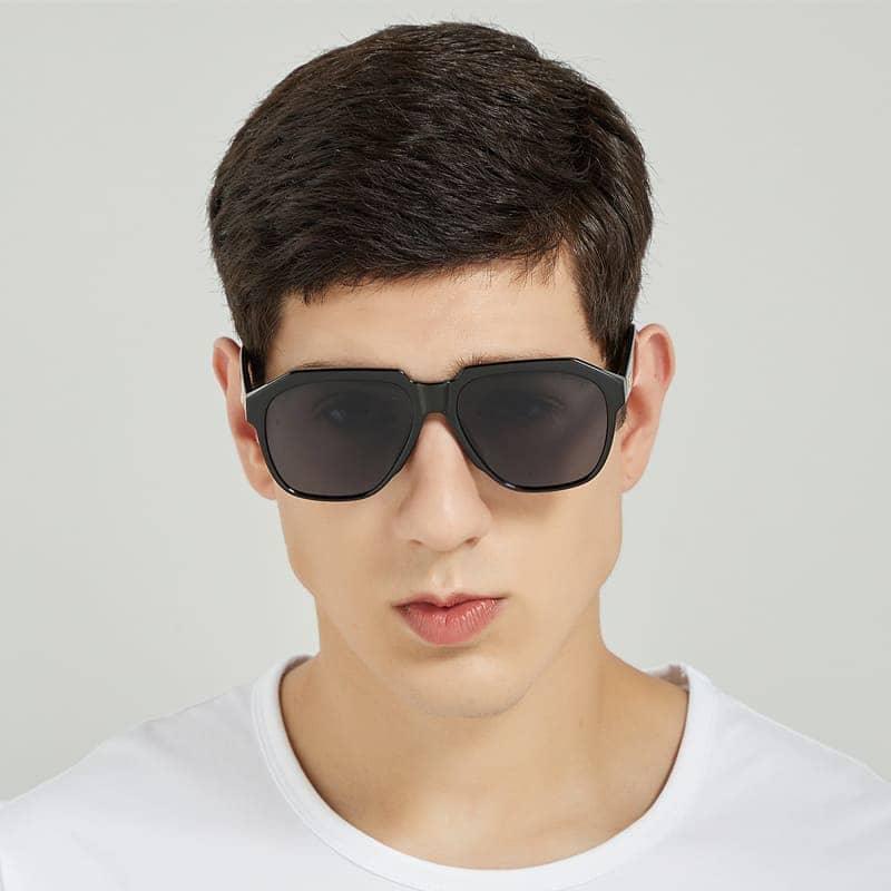 80S Polarized TR90 Polygon Sunglasses for Men - Abdosy