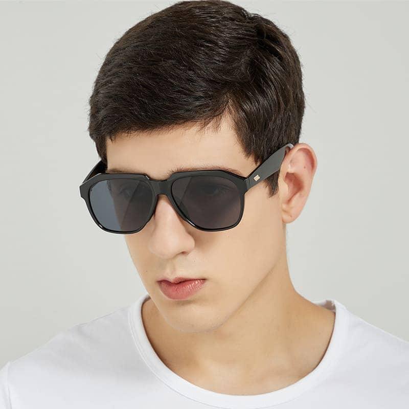 80S Polarized TR90 Polygon Sunglasses for Men - Abdosy