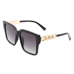 Women Chic Flat Top Tinted Fashion Square Sunglasses