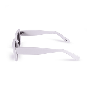 Oversized Men's White Square Sunglasses - Abdosy