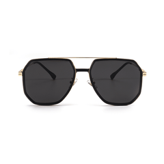 Gold Polygon Aviator Sunglasses - Abdosy